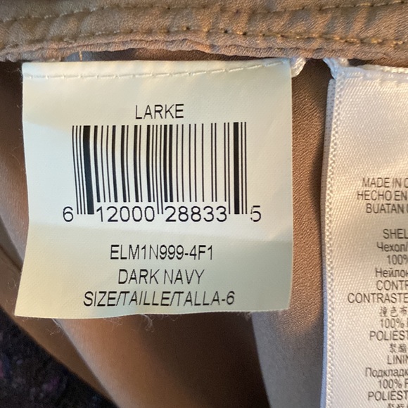 BCBGMAXAZRIA Navy Blue Crochet Lace Peplum Cutout Back Halter Tank Top - 6 - Picture 10 of 13